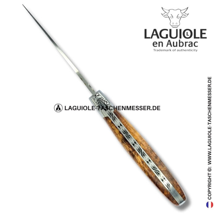albizia am feldrand: laguiole taschenmesser aus albizia holz