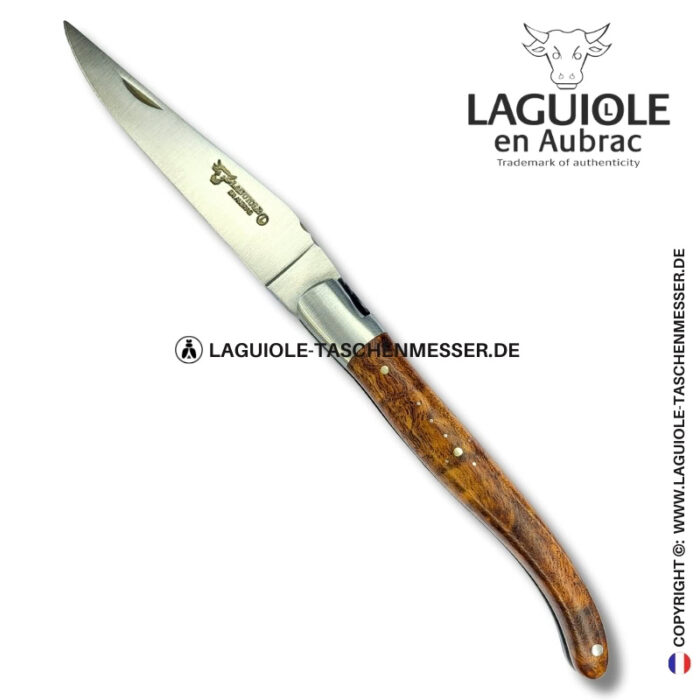 albizia am feldrand: laguiole taschenmesser aus albizia holz