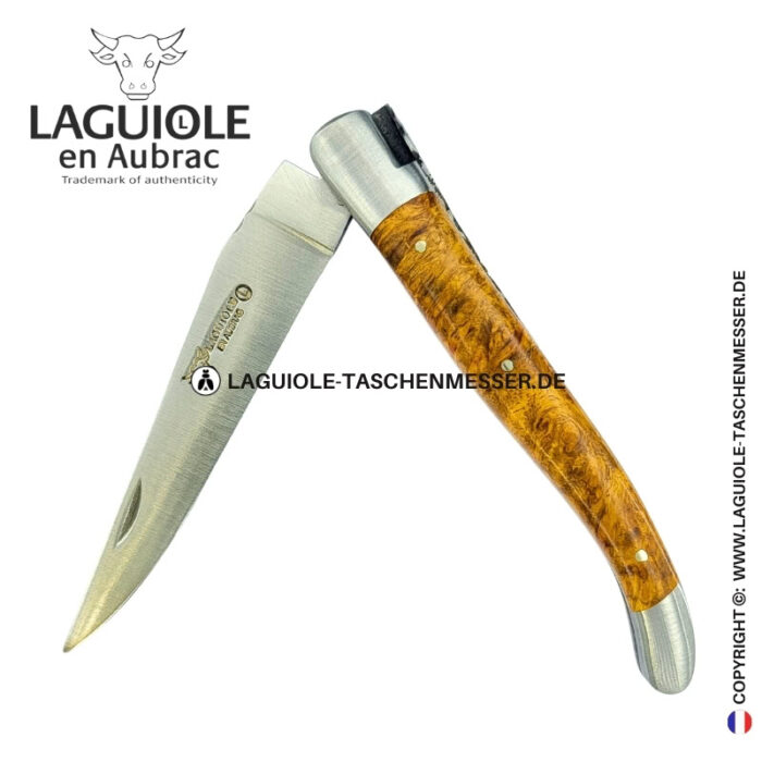 elfische biene: laguiole taschenmesser aus goldener amboina maser