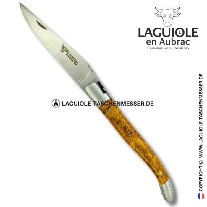 elfische biene: laguiole taschenmesser aus goldener amboina maser