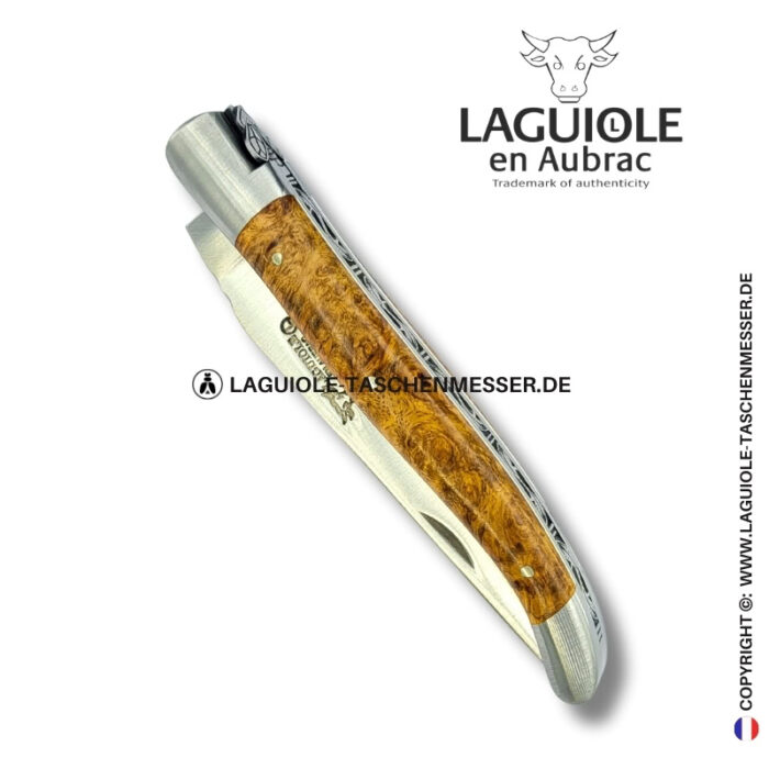elfische biene: laguiole taschenmesser aus goldener amboina maser