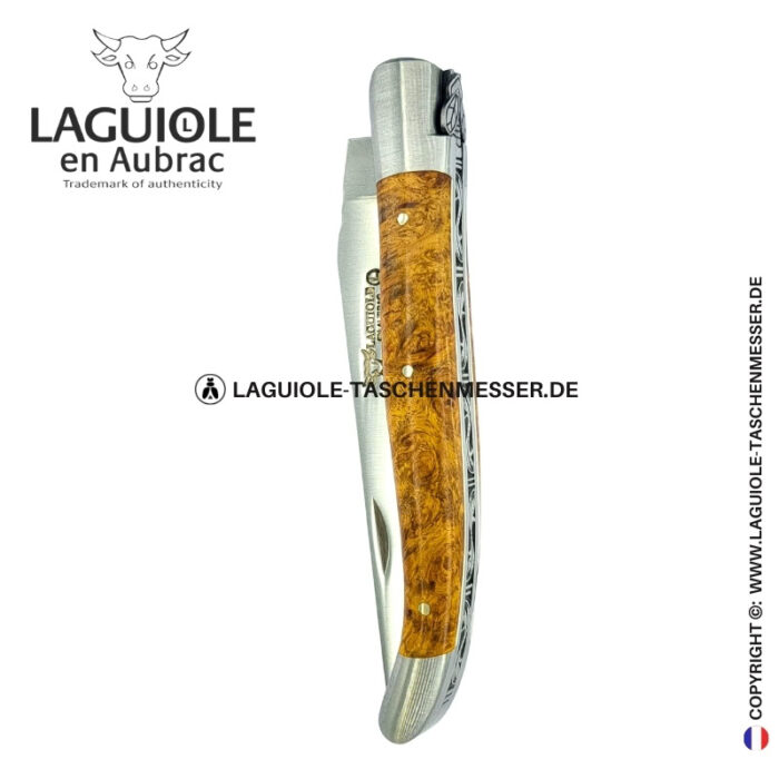 elfische biene: laguiole taschenmesser aus goldener amboina maser
