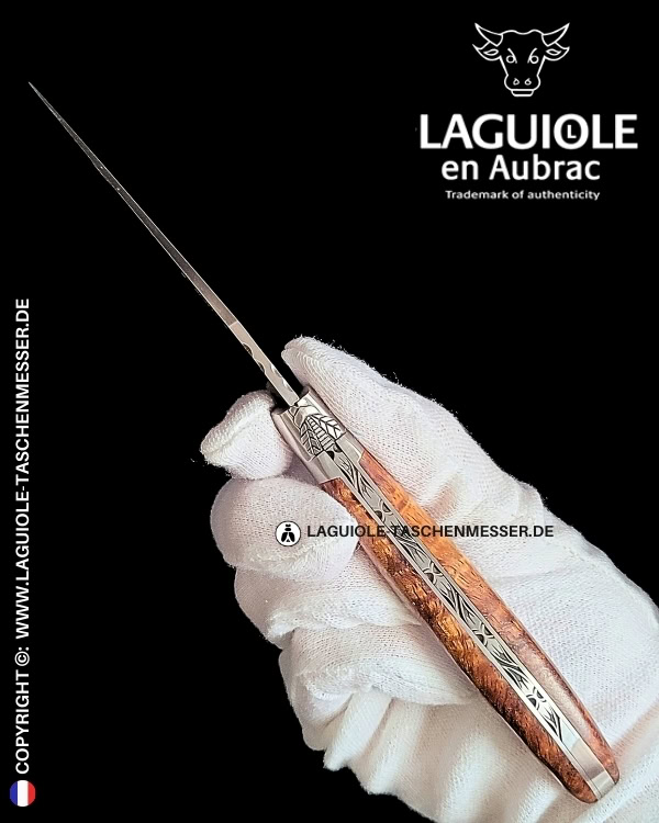 albizia am feldrand: laguiole taschenmesser aus albizia holz