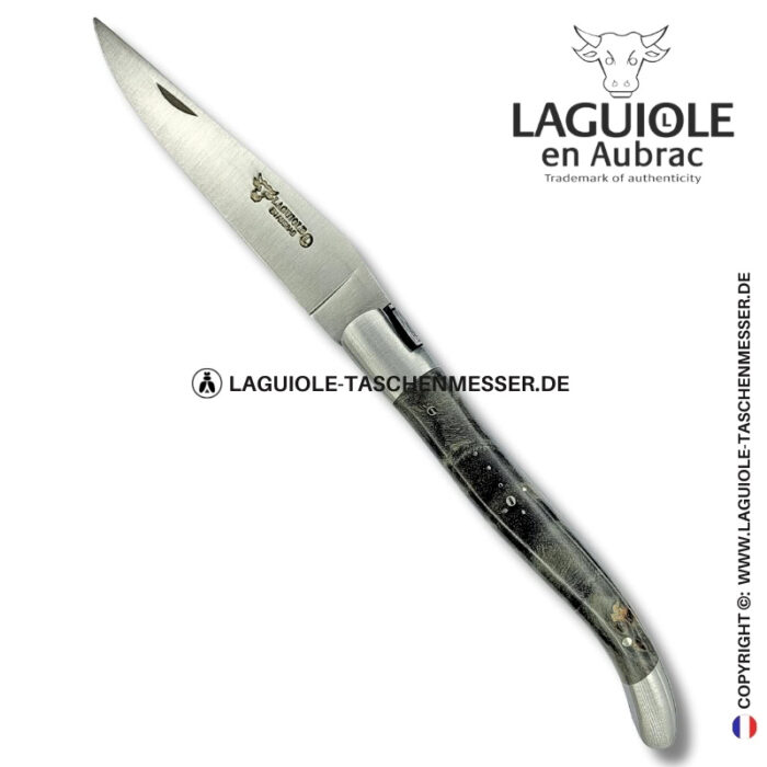 nachtbiene: laguiole taschenmesser aus schwarzer pappelmaser