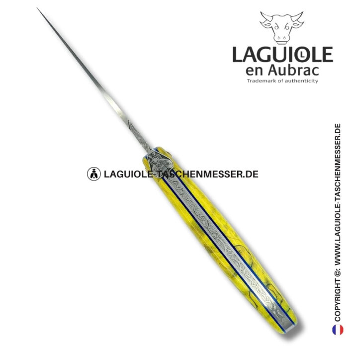 smaragdpriesterin: laguiole taschenmesser mit vollgriff aus grüner pappelmaser