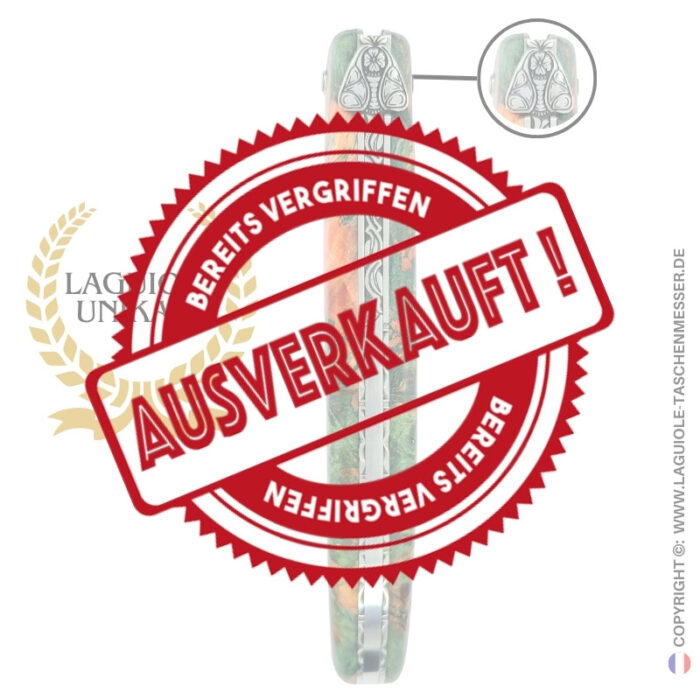 wiesenbiene: laguiole taschenmesser mit vollgriff aus zweifarbiger kastanienmaser