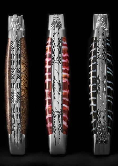 laguiole taschenmesser doppelplatinen mit griff aus mammut backenzahn